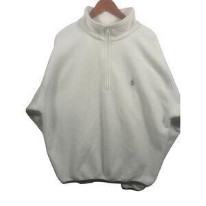 Nautica Men's Cream 1/4 Zip Pullover Sweater Size Large